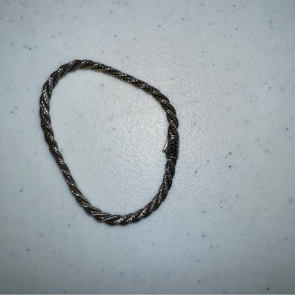John Hardy Silver Black Sapphire Bracelet